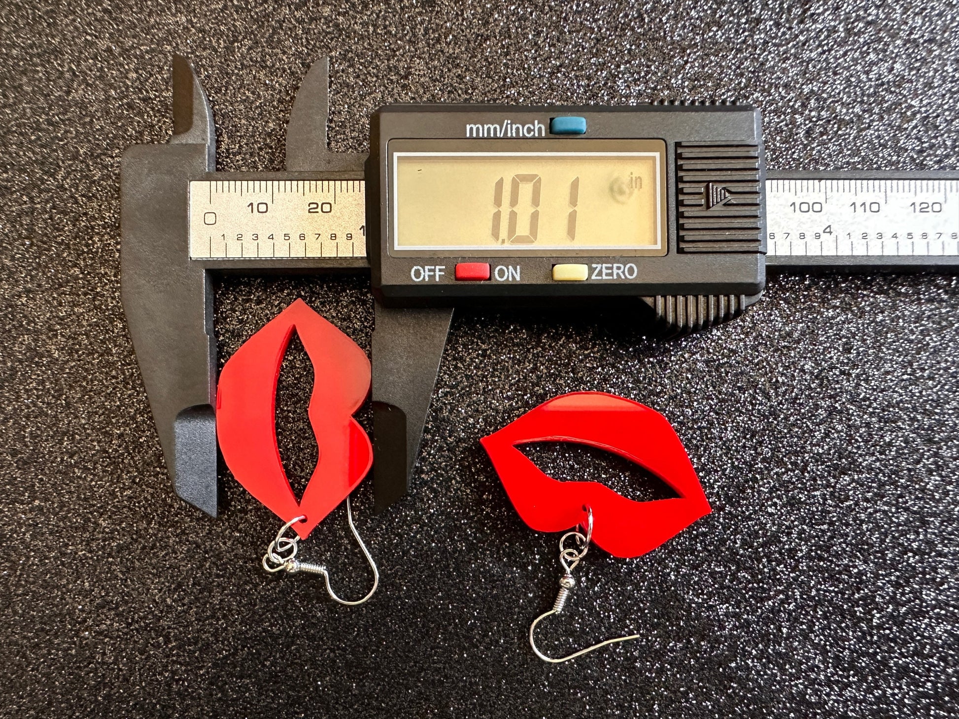 Red Lip Earrings: Laser Cut Acrylic Lips, Makeup, Girl, Woman, Love, Kiss, Cute, Valentines, Anniversary, Gifts for Her/Him/Them