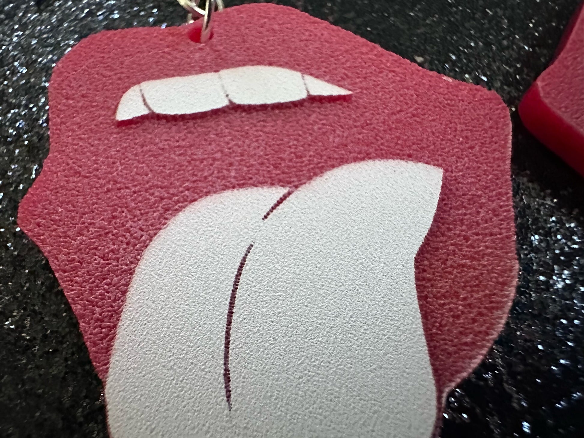 Red Lips & Tongue Earrings: Laser Cut Acrylic Lips, Lick, Smile, Tongues, Novelty, Woman, Kiss, Valentines, Best Gifts for Her/Him/Them