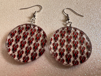 Red Lobster Earrings: Laser Cut Acrylic Lobsters, Aquarium, Ocean Animals, Sea Creatures, Fish Tank, Fisherman, BestGifts for Her/Him/Them