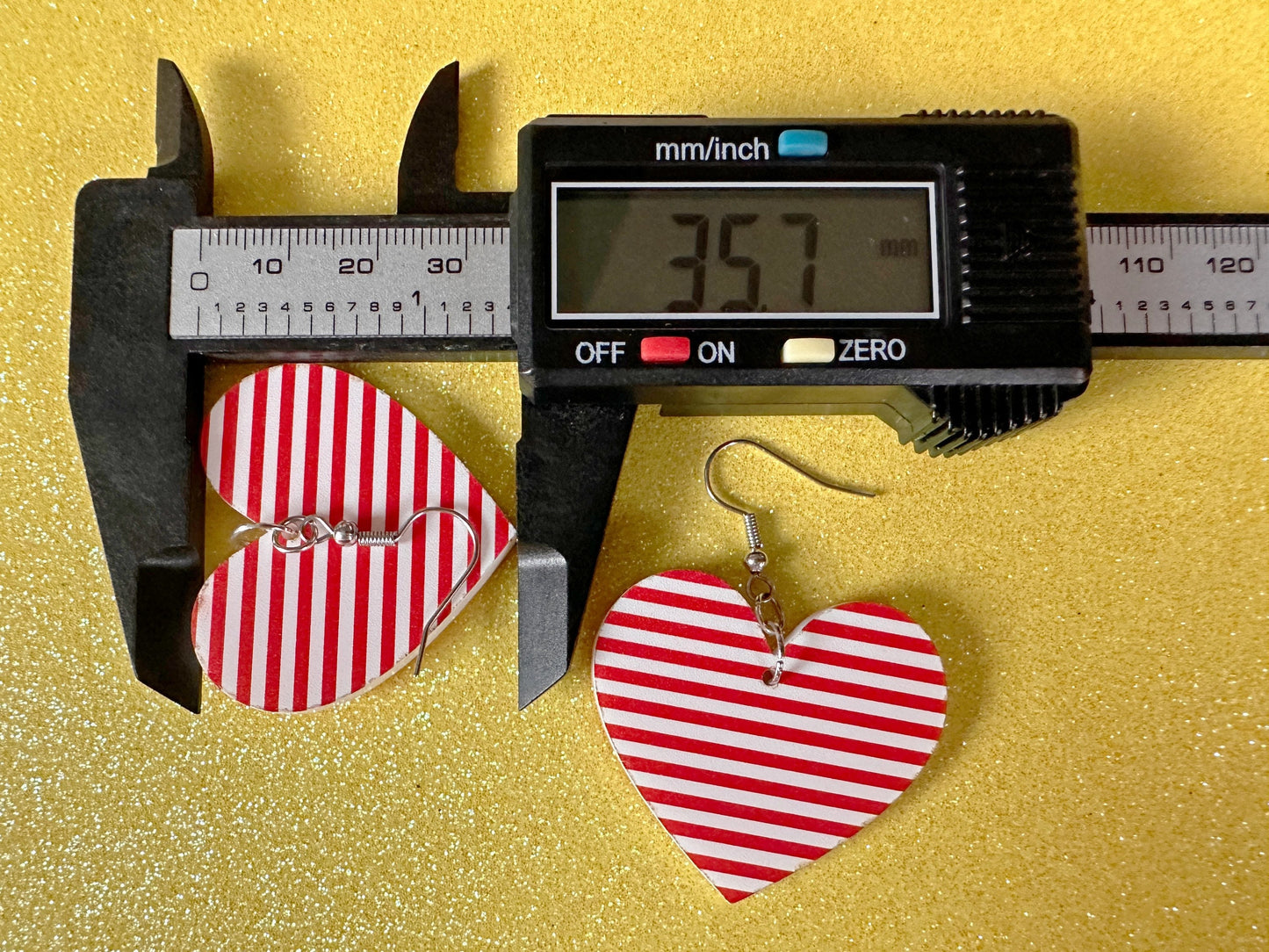 Red & White Stripe Earrings: Laser Cut Acrylic Stripes, Horizontal Stripes, Vertical Stripes, Diagonal Stripes, Best Gifts for Her/Him/Them