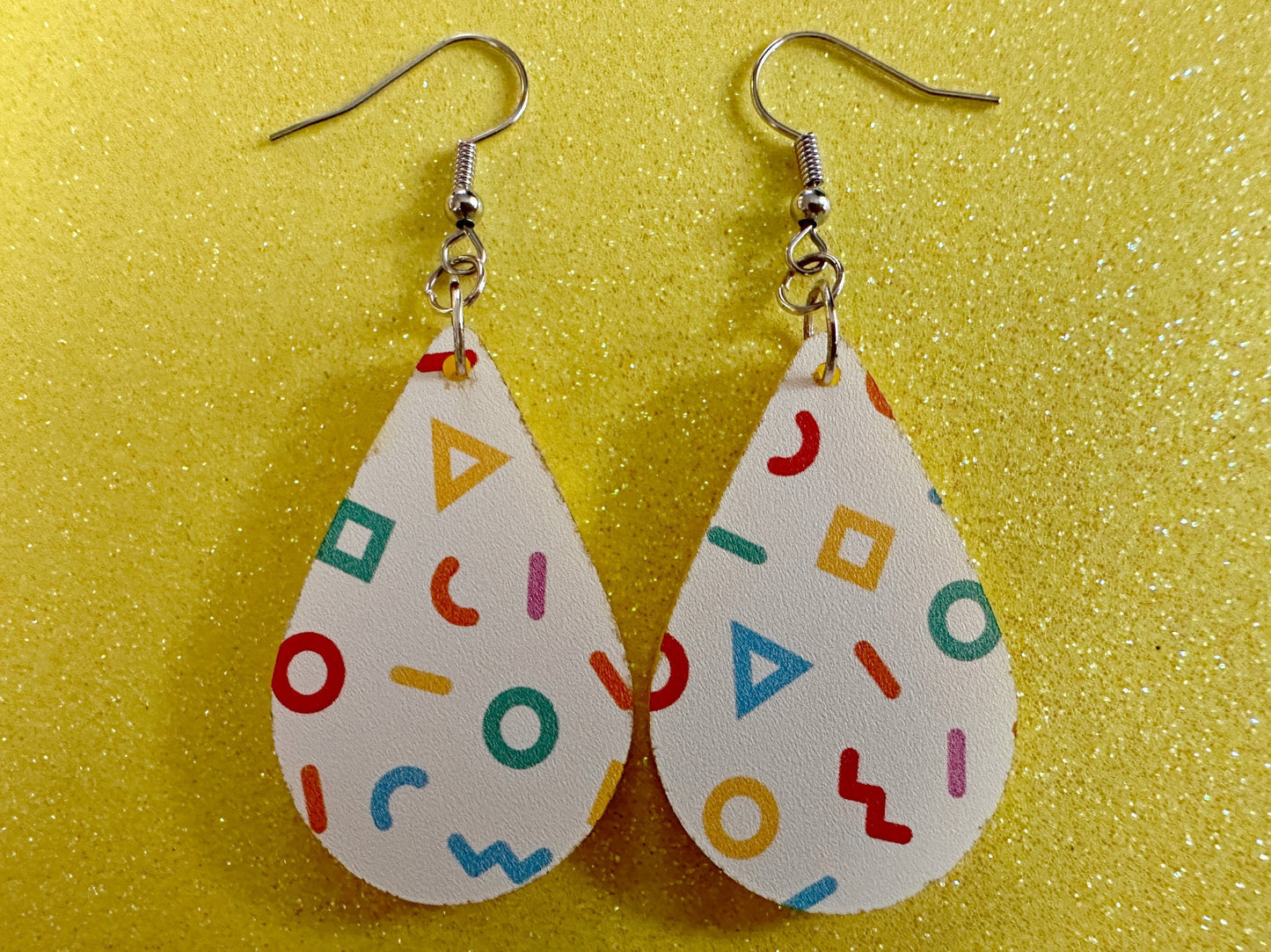 Retro Pettern Earrings: Laser Cut Acrylic Earrings, Colorful, Fun, Old School, Shapes, Colors, Patterns, Unique, Best Gifts for Her/Him/Them