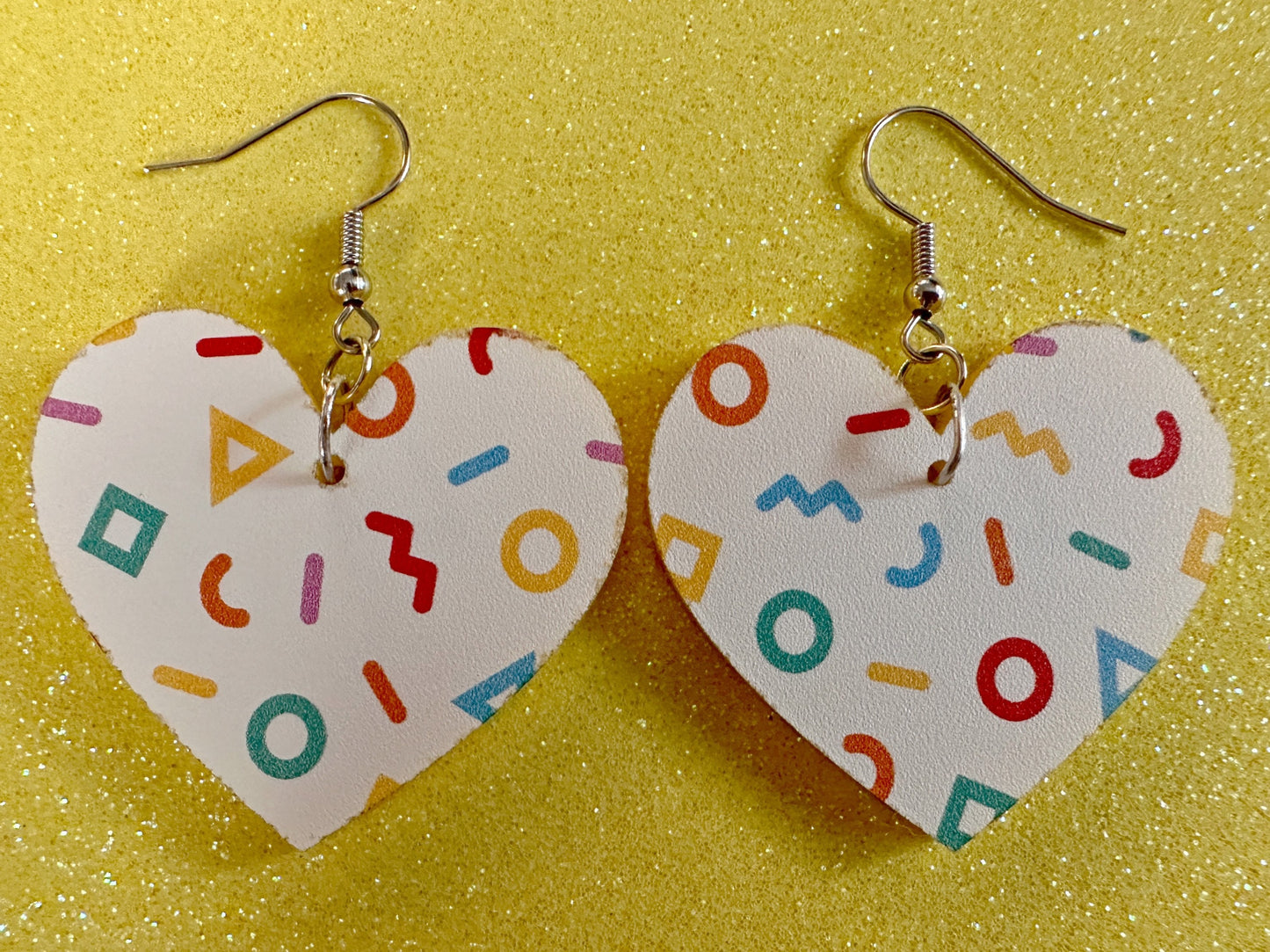 Retro Pettern Earrings: Laser Cut Acrylic Earrings, Colorful, Fun, Old School, Shapes, Colors, Patterns, Unique, Best Gifts for Her/Him/Them