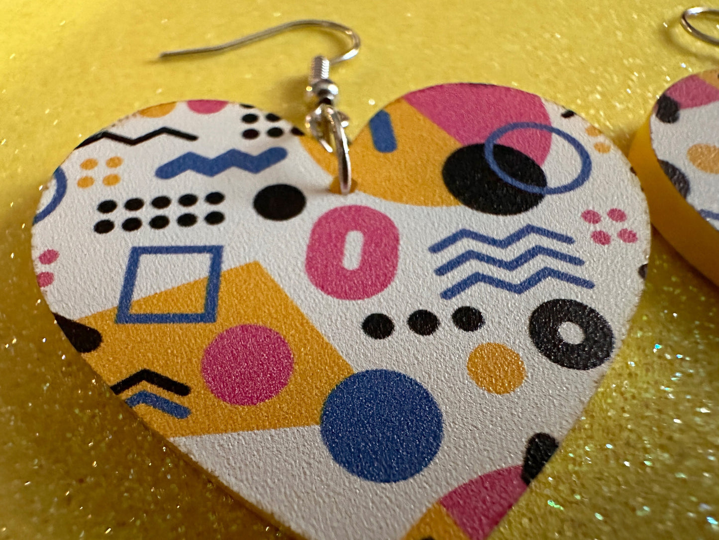 Retro Pettern Earrings: Laser Cut Acrylic Earrings, Colorful, Fun, Old School, Shapes, Colors, Patterns, Unique, Best Gifts for Her/Him/Them