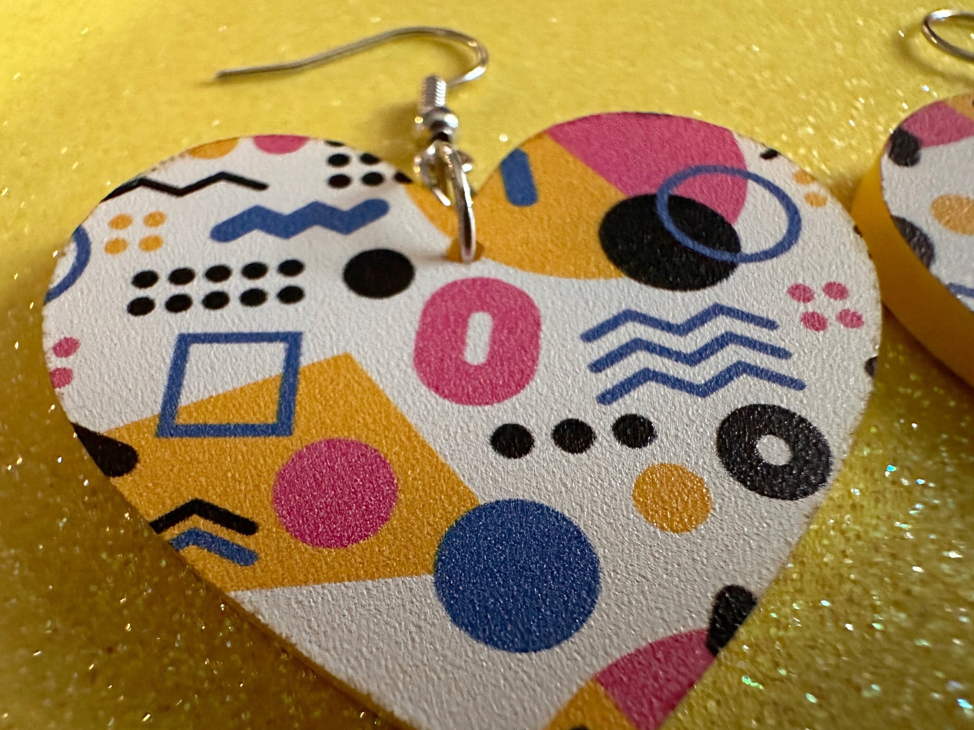 Retro Pettern Earrings: Laser Cut Acrylic Earrings, Colorful, Fun, Old School, Shapes, Colors, Patterns, Unique, Best Gifts for Her/Him/Them