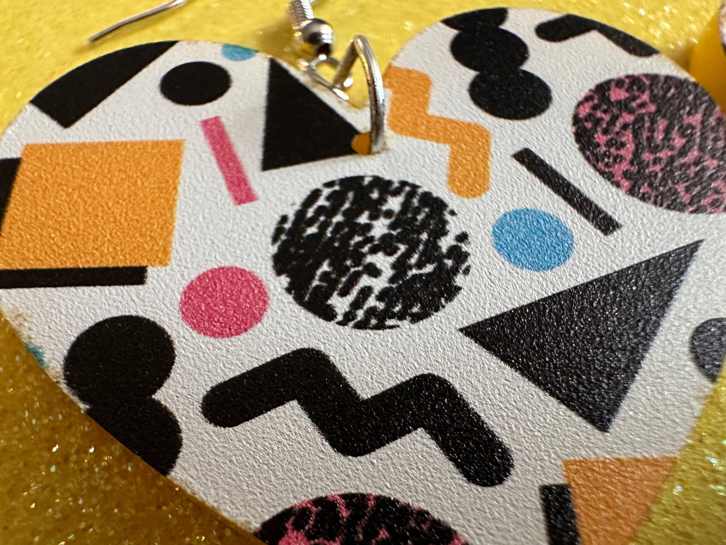Retro Pettern Earrings: Laser Cut Acrylic Earrings, Colorful, Fun, Old School, Shapes, Colors, Patterns, Unique, Best Gifts for Her/Him/Them