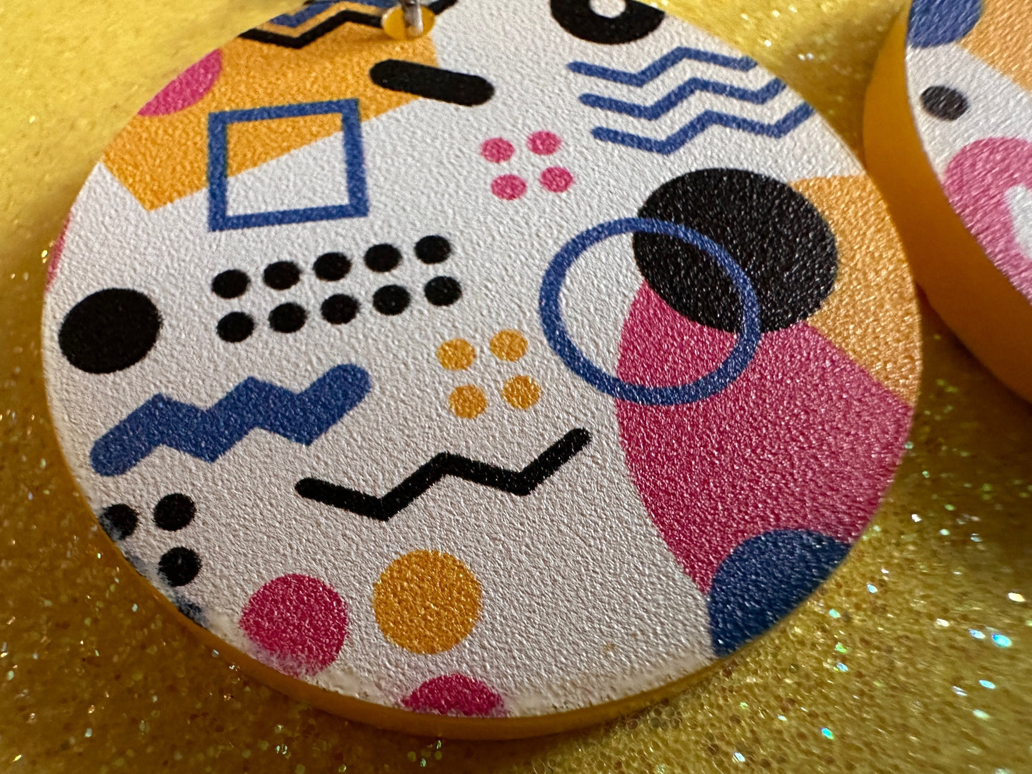 Retro Pettern Earrings: Laser Cut Acrylic Earrings, Colorful, Fun, Old School, Shapes, Colors, Patterns, Unique, Best Gifts for Her/Him/Them