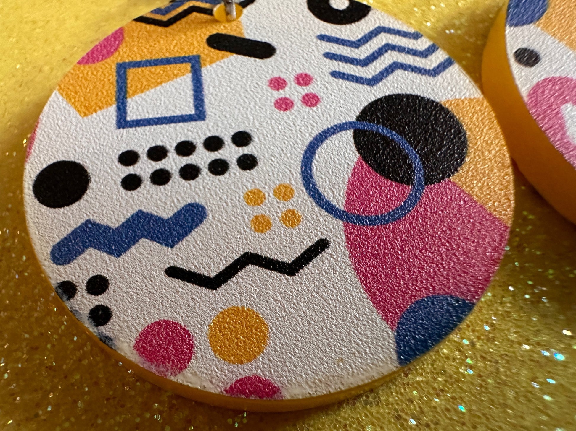 Retro Pettern Earrings: Laser Cut Acrylic Earrings, Colorful, Fun, Old School, Shapes, Colors, Patterns, Unique, Best Gifts for Her/Him/Them