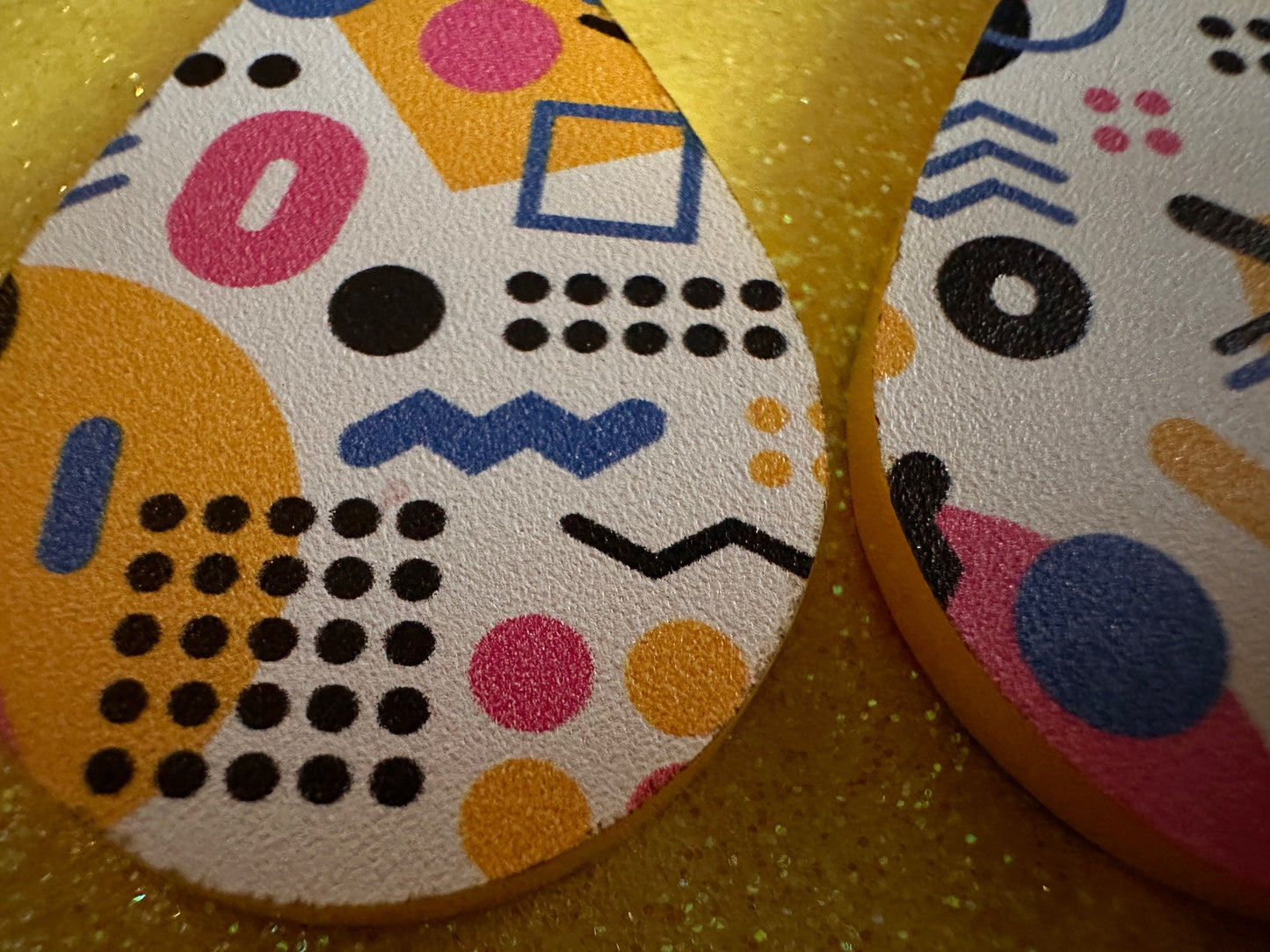Retro Pettern Earrings: Laser Cut Acrylic Earrings, Colorful, Fun, Old School, Shapes, Colors, Patterns, Unique, Best Gifts for Her/Him/Them