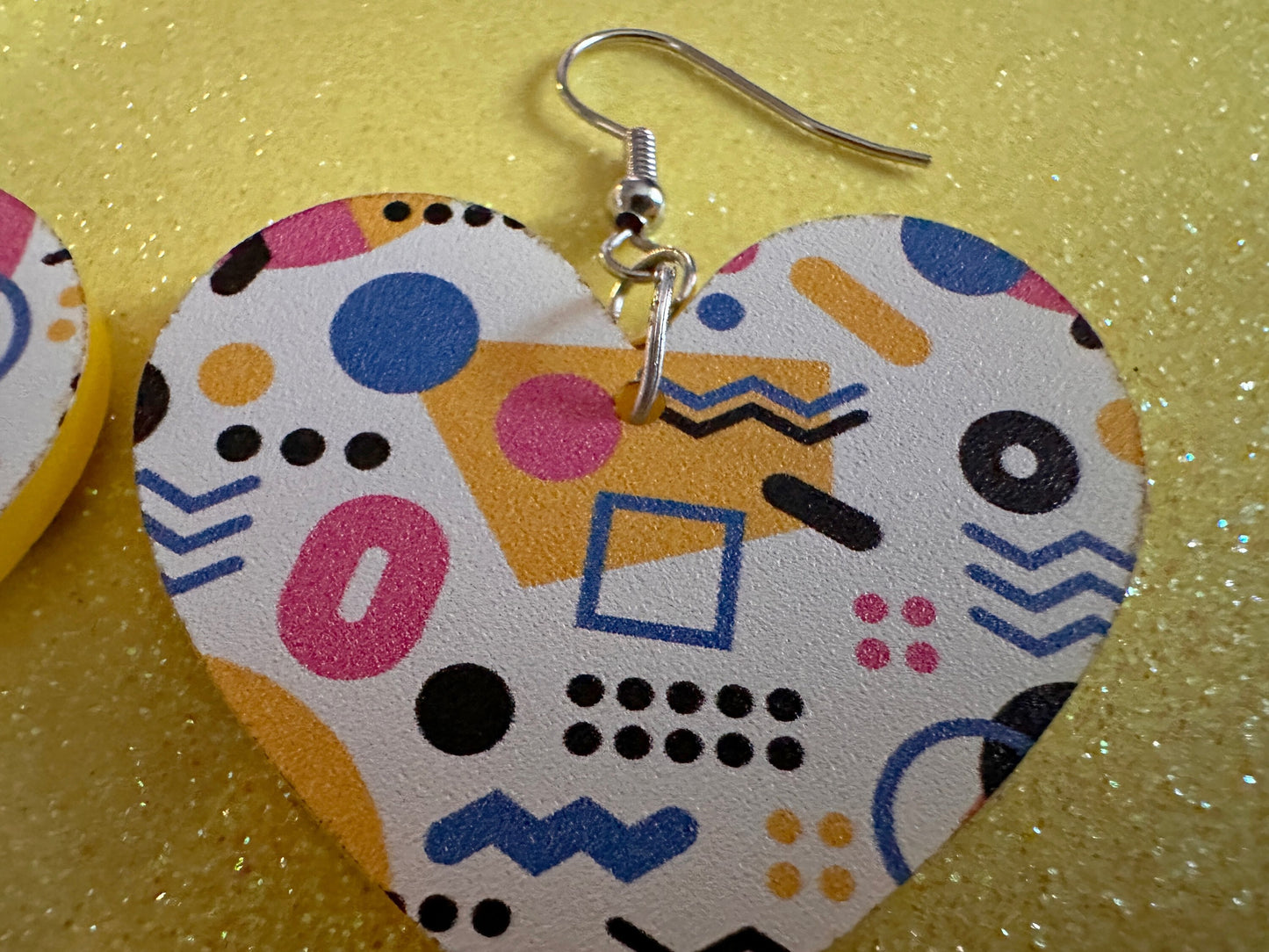 Retro Pettern Earrings: Laser Cut Acrylic Earrings, Colorful, Fun, Old School, Shapes, Colors, Patterns, Unique, Best Gifts for Her/Him/Them