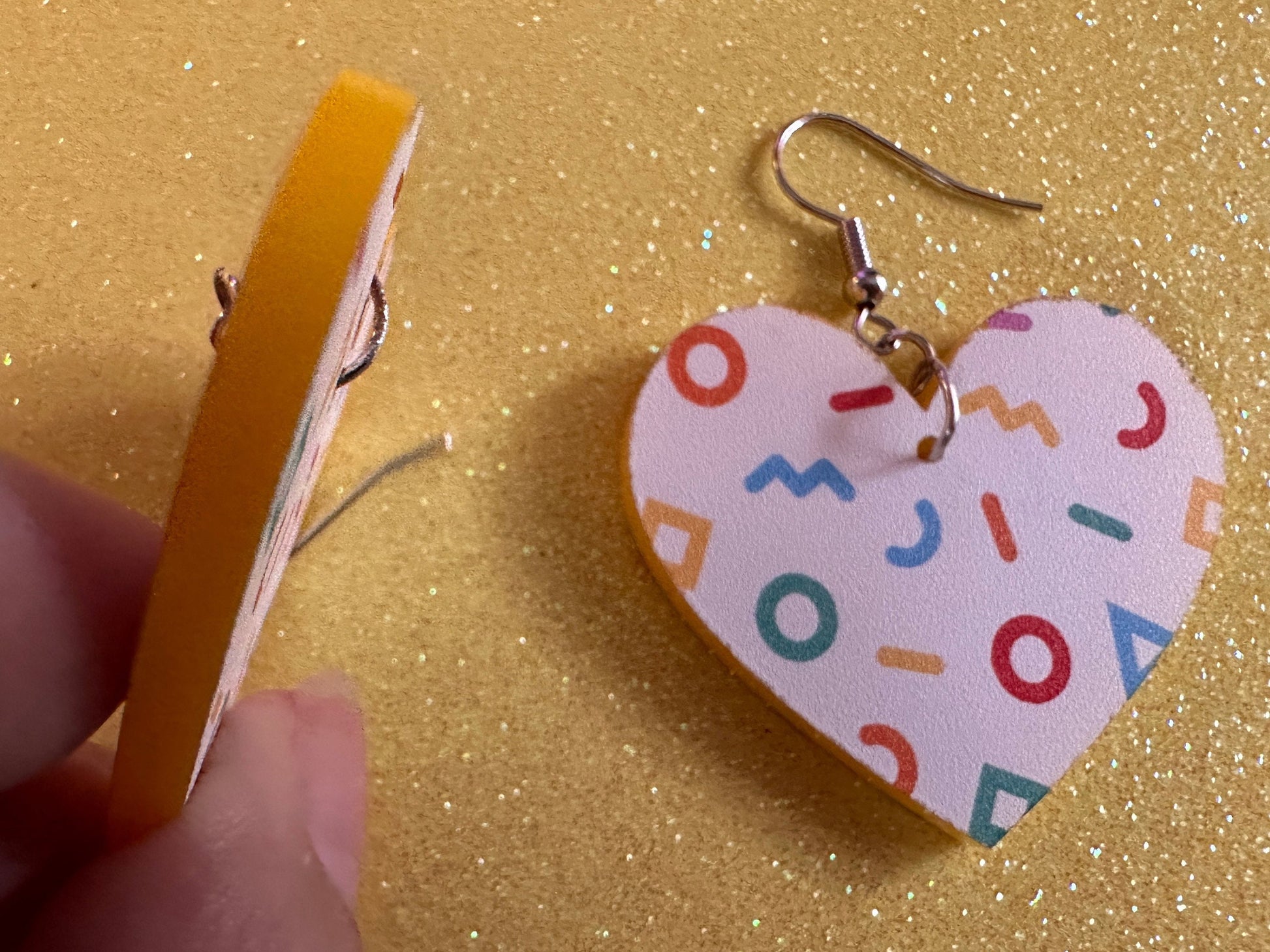 Retro Pettern Earrings: Laser Cut Acrylic Earrings, Colorful, Fun, Old School, Shapes, Colors, Patterns, Unique, Best Gifts for Her/Him/Them