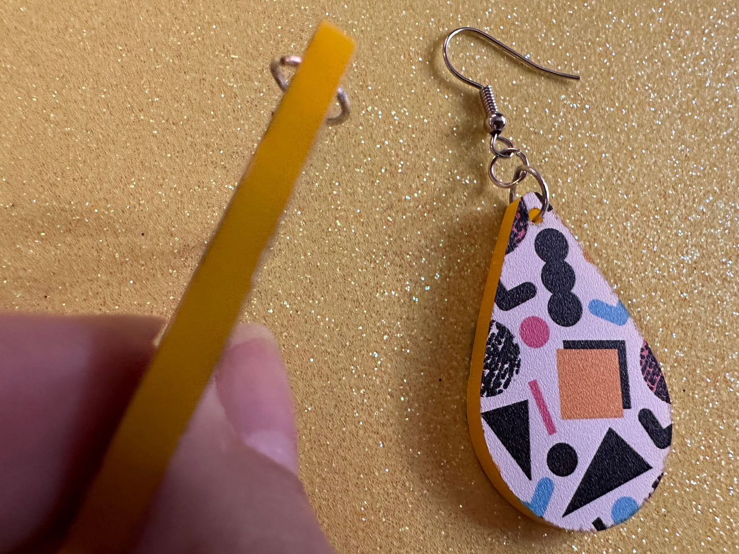 Retro Pettern Earrings: Laser Cut Acrylic Earrings, Colorful, Fun, Old School, Shapes, Colors, Patterns, Unique, Best Gifts for Her/Him/Them