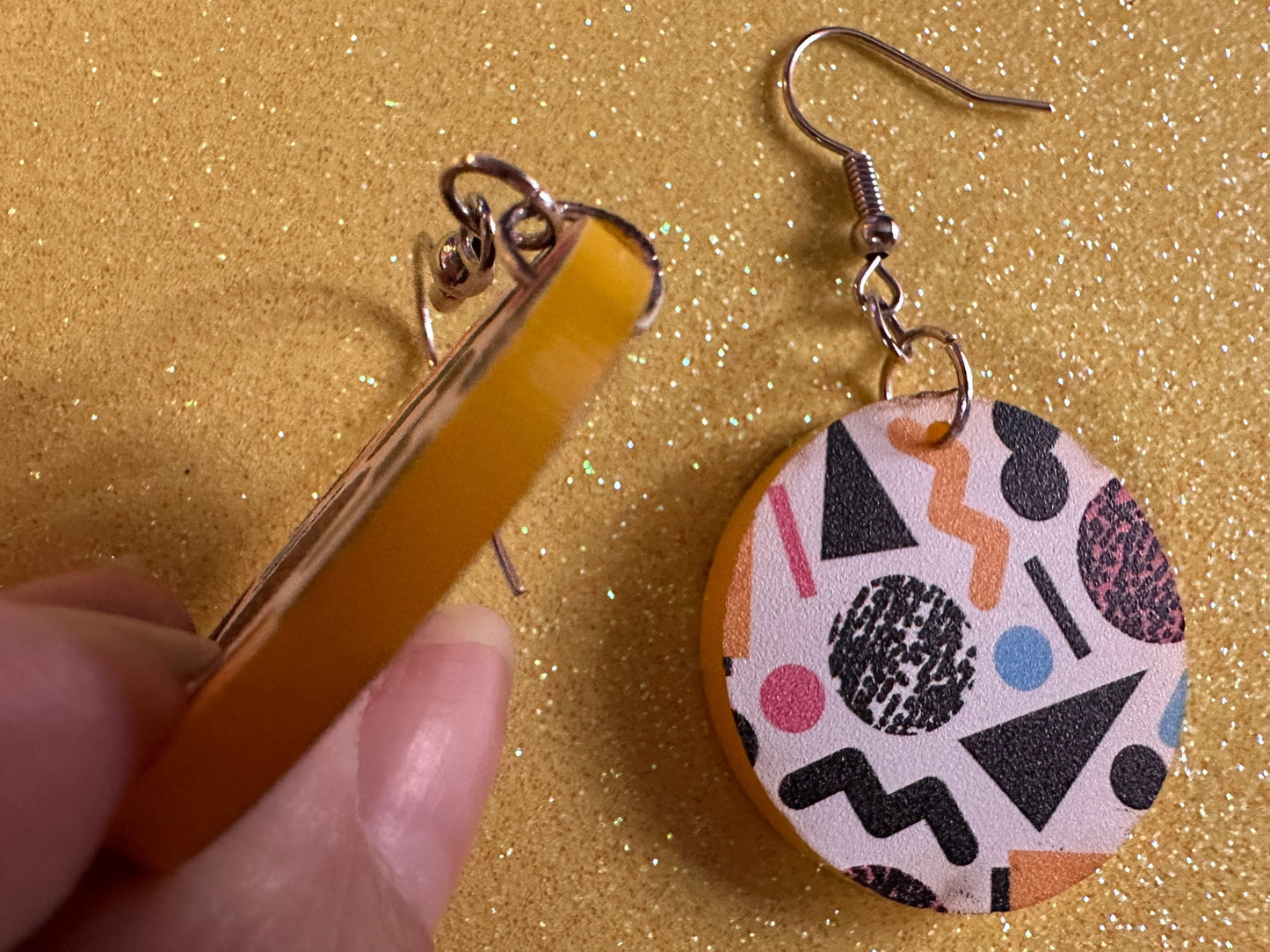 Retro Pettern Earrings: Laser Cut Acrylic Earrings, Colorful, Fun, Old School, Shapes, Colors, Patterns, Unique, Best Gifts for Her/Him/Them