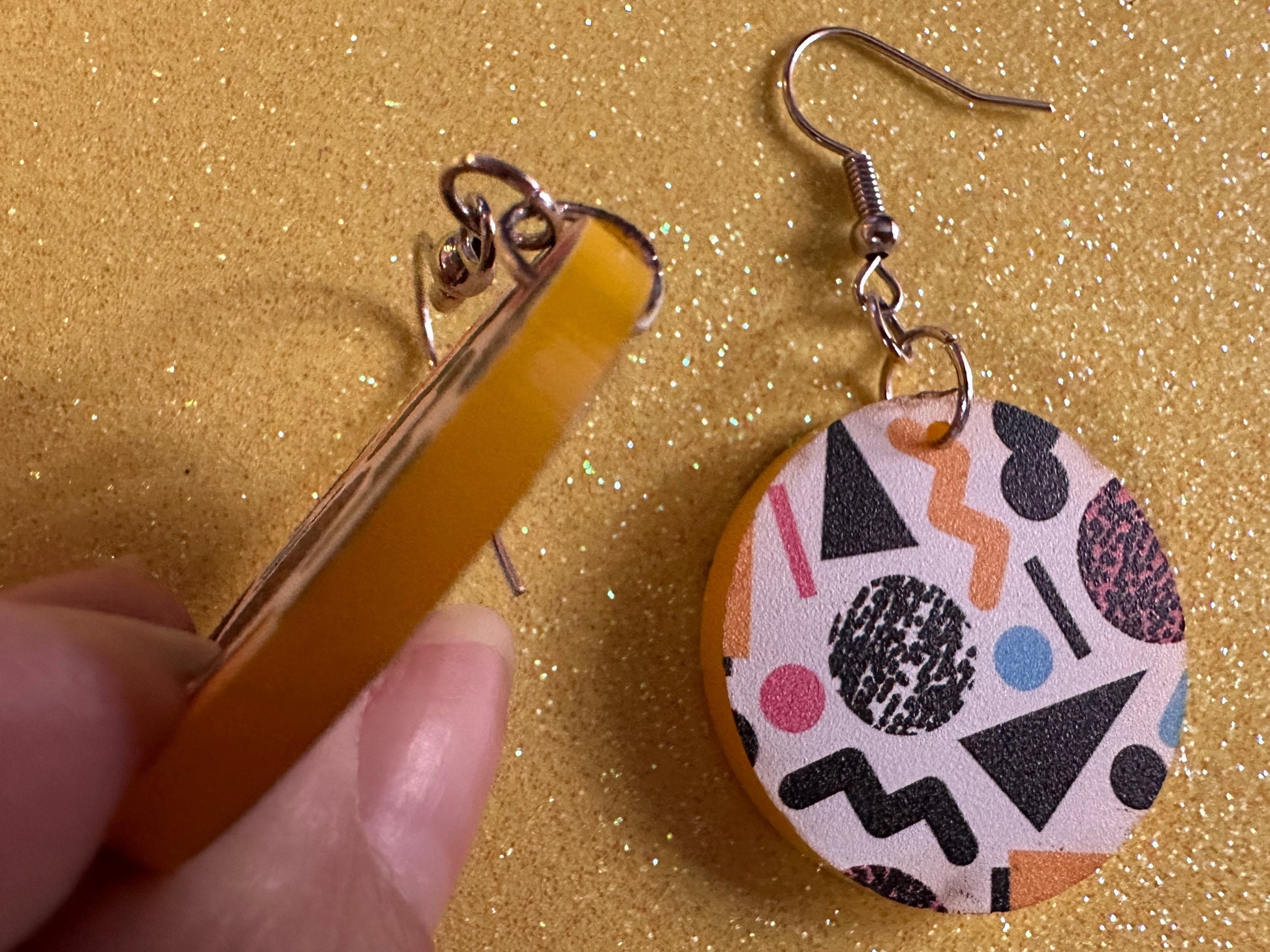 Retro Pettern Earrings: Laser Cut Acrylic Earrings, Colorful, Fun, Old School, Shapes, Colors, Patterns, Unique, Best Gifts for Her/Him/Them
