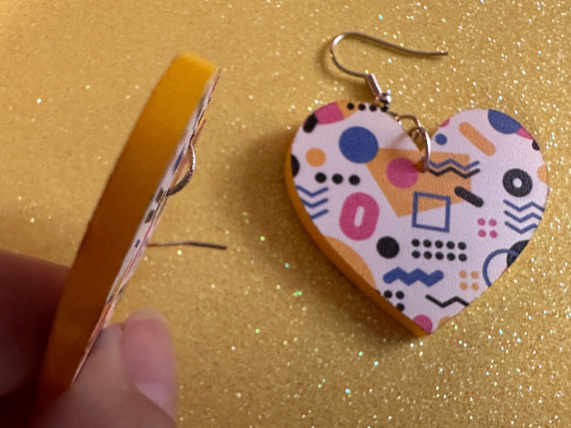 Retro Pettern Earrings: Laser Cut Acrylic Earrings, Colorful, Fun, Old School, Shapes, Colors, Patterns, Unique, Best Gifts for Her/Him/Them