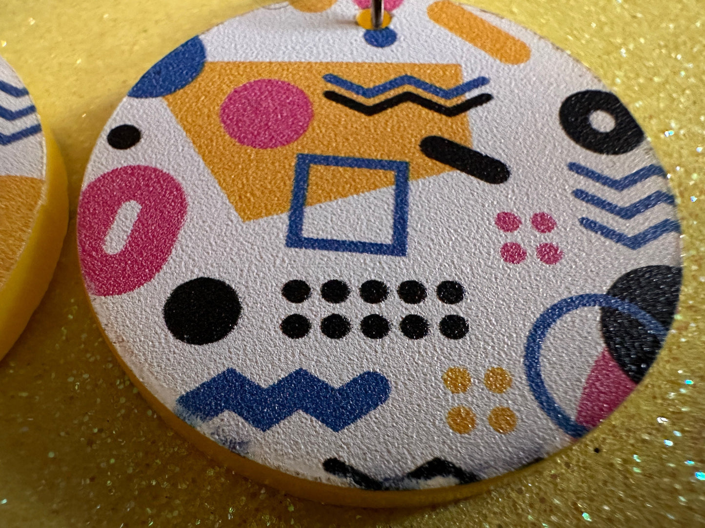 Retro Pettern Earrings: Laser Cut Acrylic Earrings, Colorful, Fun, Old School, Shapes, Colors, Patterns, Unique, Best Gifts for Her/Him/Them