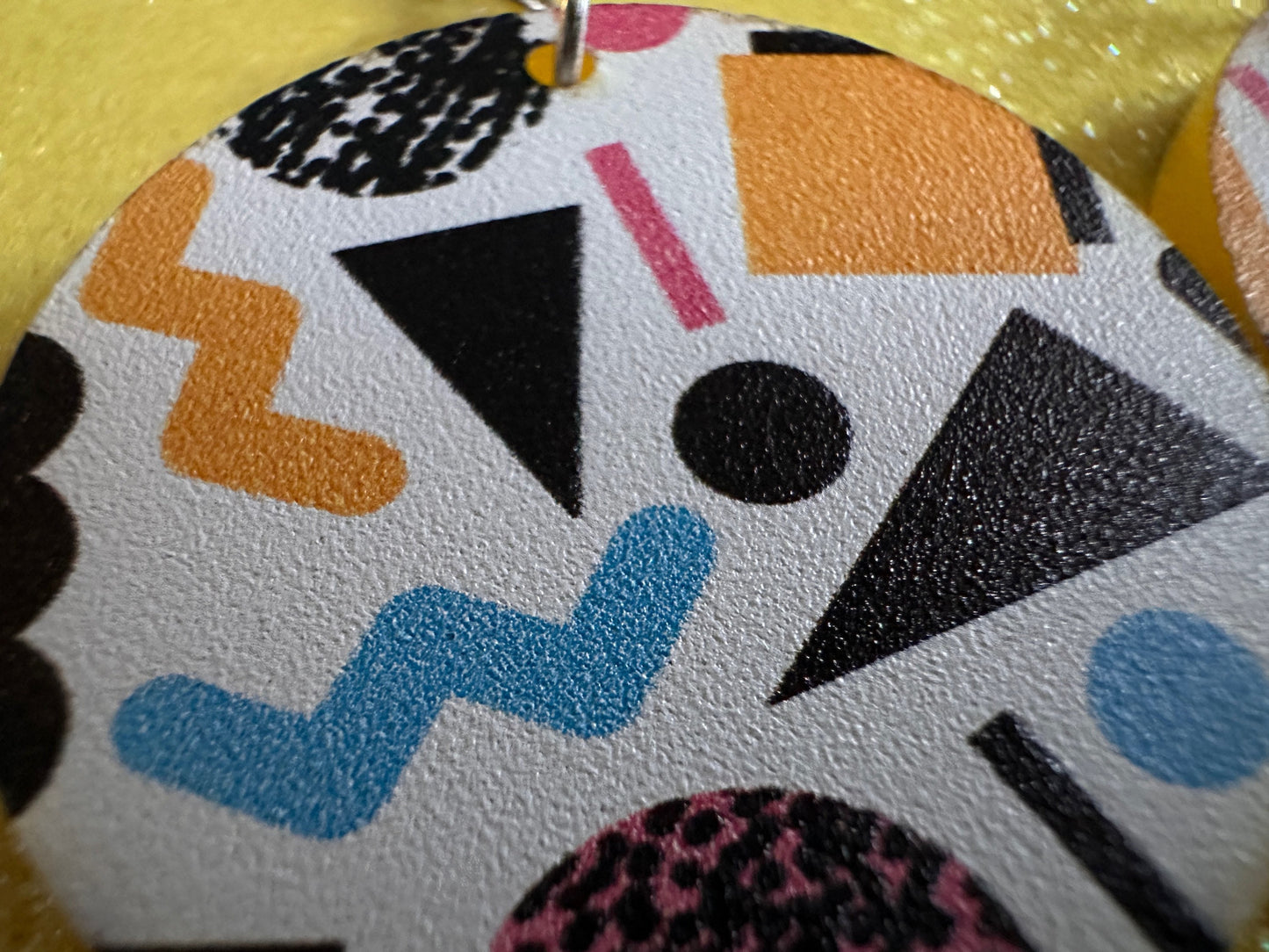 Retro Pettern Earrings: Laser Cut Acrylic Earrings, Colorful, Fun, Old School, Shapes, Colors, Patterns, Unique, Best Gifts for Her/Him/Them
