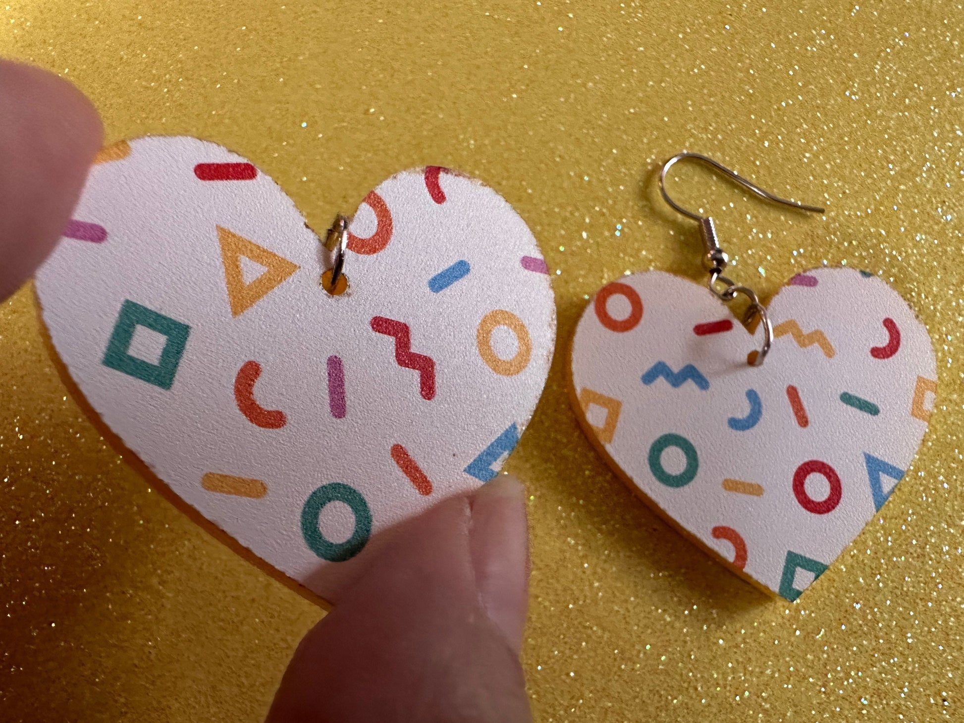 Retro Pettern Earrings: Laser Cut Acrylic Earrings, Colorful, Fun, Old School, Shapes, Colors, Patterns, Unique, Best Gifts for Her/Him/Them