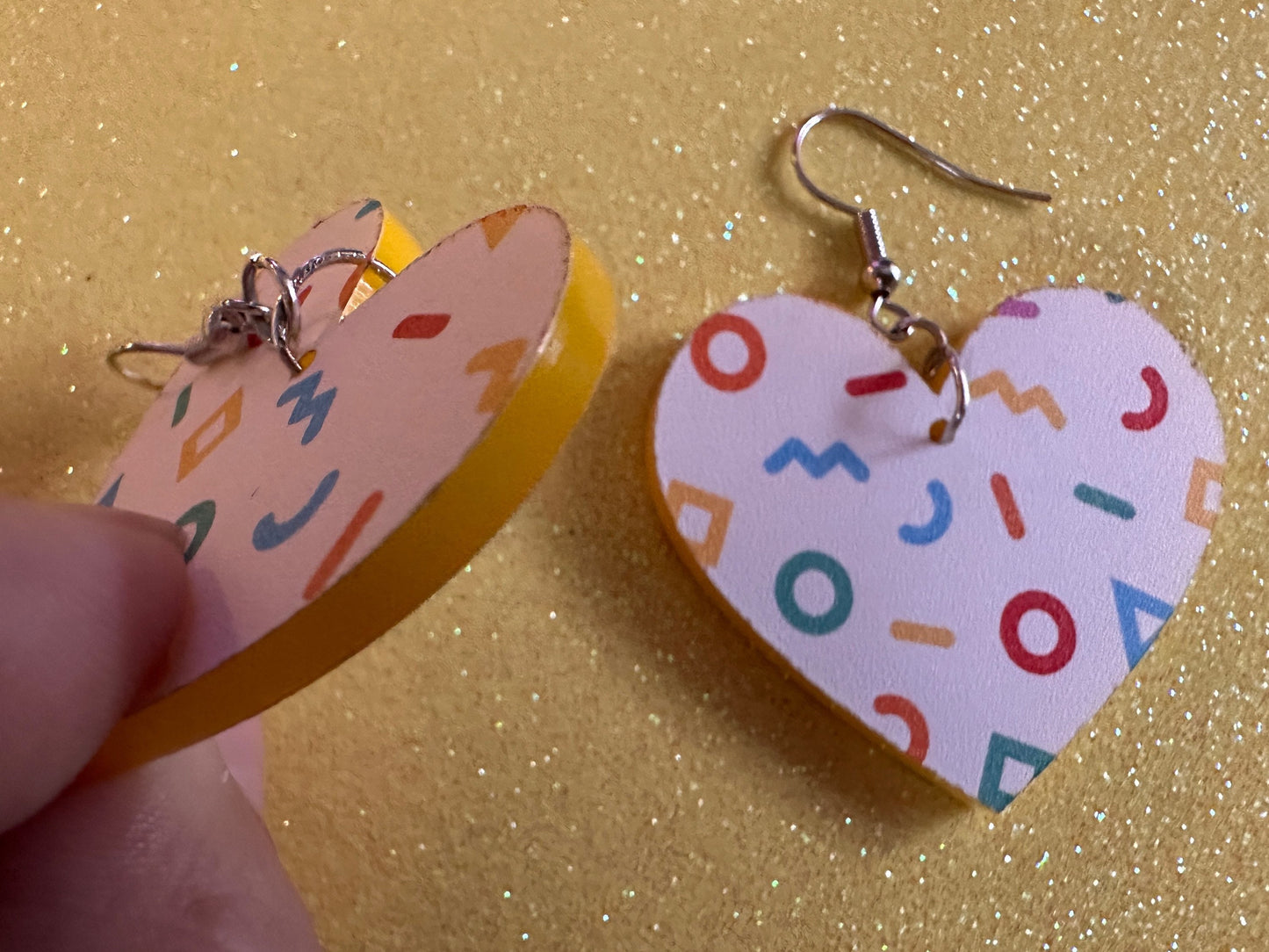 Retro Pettern Earrings: Laser Cut Acrylic Earrings, Colorful, Fun, Old School, Shapes, Colors, Patterns, Unique, Best Gifts for Her/Him/Them