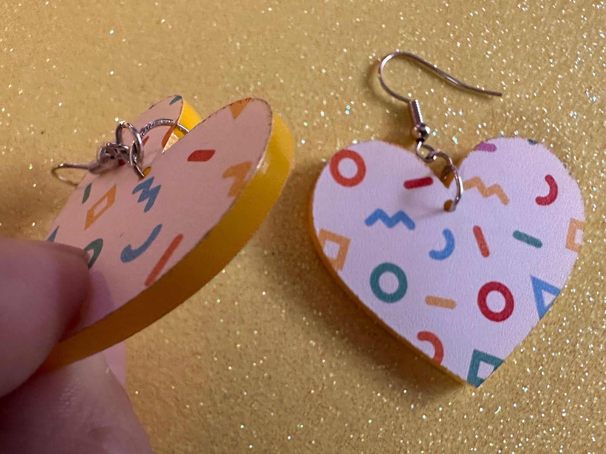 Retro Pettern Earrings: Laser Cut Acrylic Earrings, Colorful, Fun, Old School, Shapes, Colors, Patterns, Unique, Best Gifts for Her/Him/Them