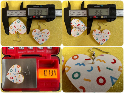 Retro Pettern Earrings: Laser Cut Acrylic Earrings, Colorful, Fun, Old School, Shapes, Colors, Patterns, Unique, Best Gifts for Her/Him/Them