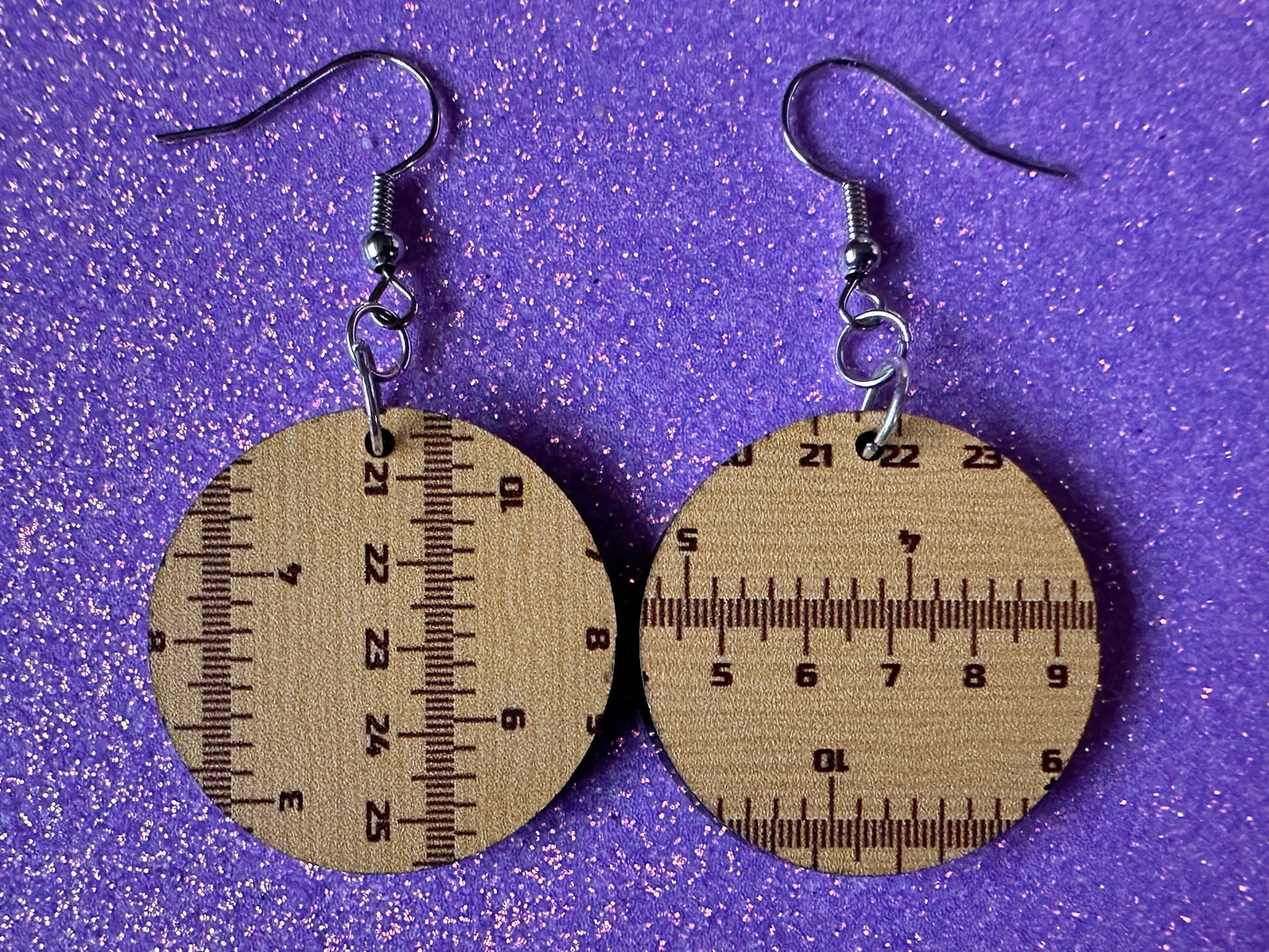 Ruler Earrings: Laser Cut Acrylic Rulers, Back to School, Teachers, Students, Inches, Math, Education, Metric, Best Gifts for Her/Him/Them