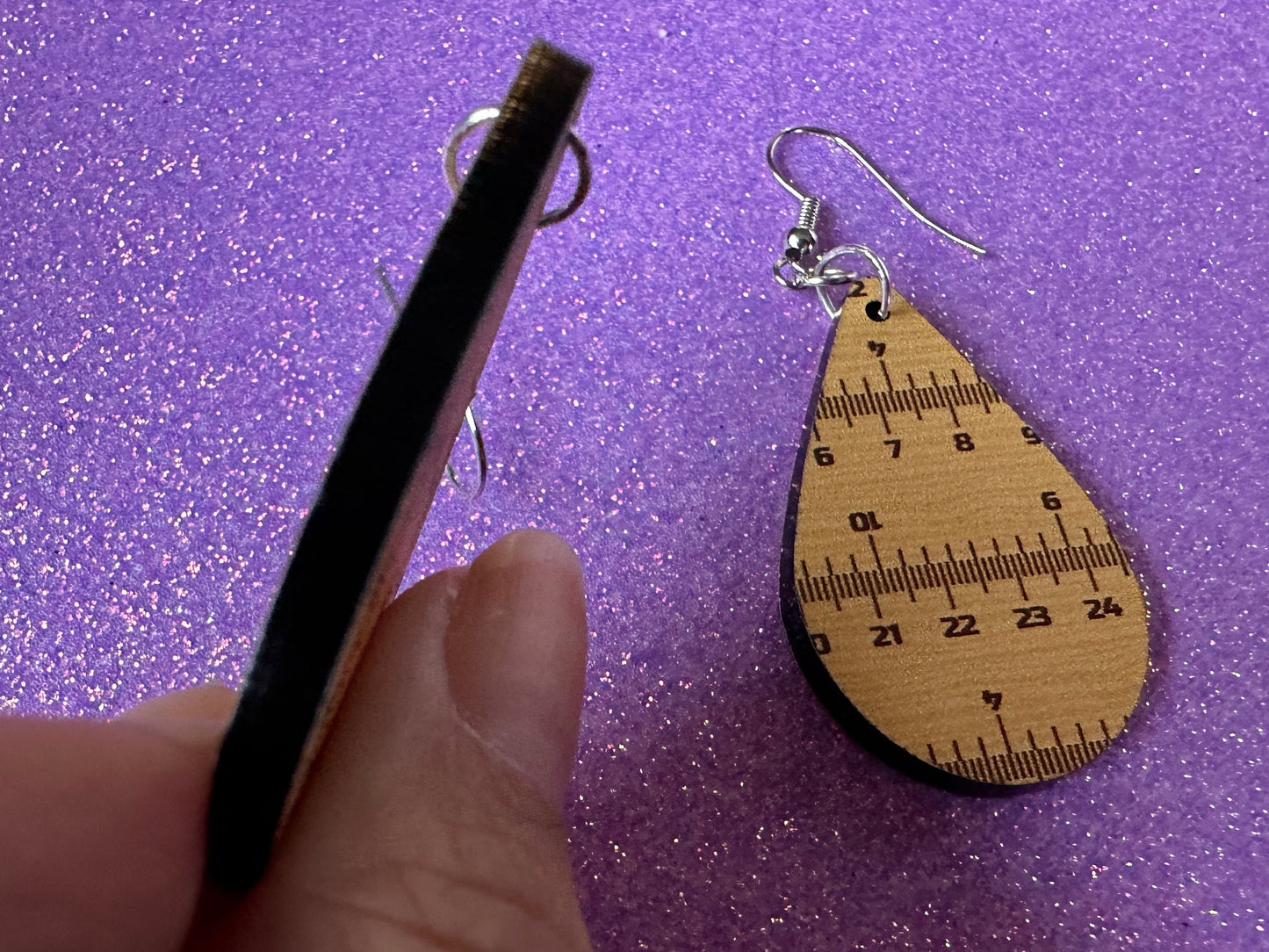 Ruler Earrings: Laser Cut Acrylic Rulers, Back to School, Teachers, Students, Inches, Math, Education, Metric, Best Gifts for Her/Him/Them