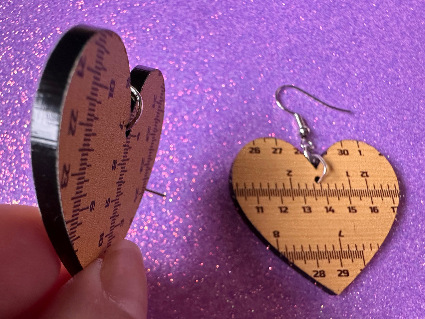 Ruler Earrings: Laser Cut Acrylic Rulers, Back to School, Teachers, Students, Inches, Math, Education, Metric, Best Gifts for Her/Him/Them