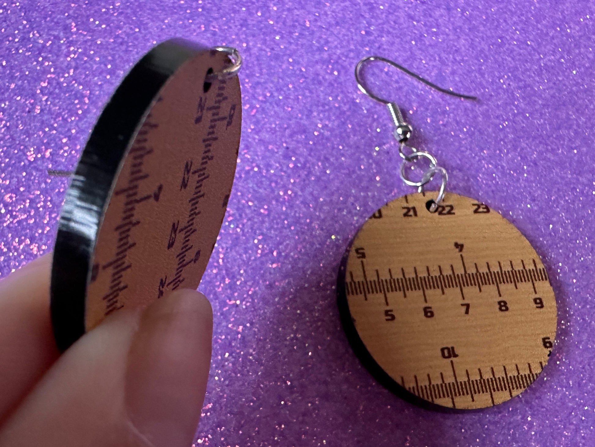 Ruler Earrings: Laser Cut Acrylic Rulers, Back to School, Teachers, Students, Inches, Math, Education, Metric, Best Gifts for Her/Him/Them