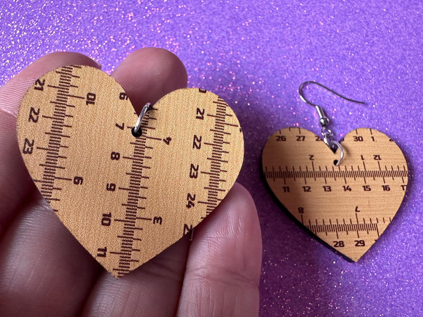 Ruler Earrings: Laser Cut Acrylic Rulers, Back to School, Teachers, Students, Inches, Math, Education, Metric, Best Gifts for Her/Him/Them