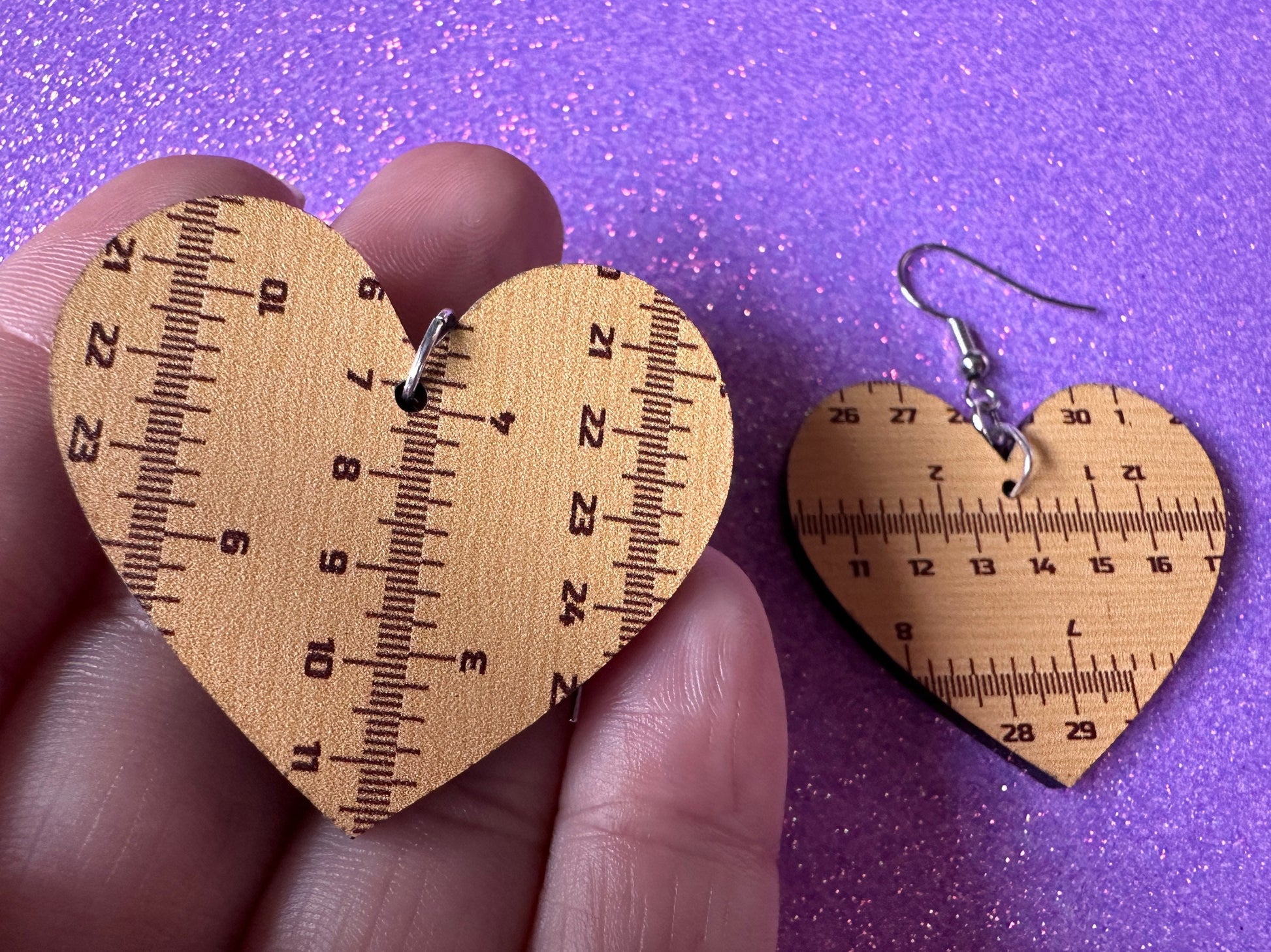Ruler Earrings: Laser Cut Acrylic Rulers, Back to School, Teachers, Students, Inches, Math, Education, Metric, Best Gifts for Her/Him/Them
