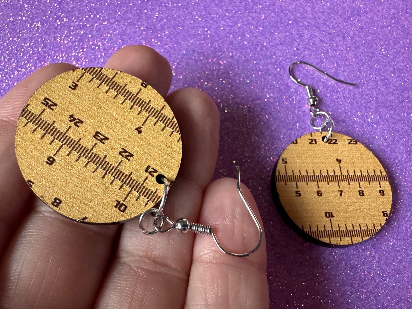 Ruler Earrings: Laser Cut Acrylic Rulers, Back to School, Teachers, Students, Inches, Math, Education, Metric, Best Gifts for Her/Him/Them