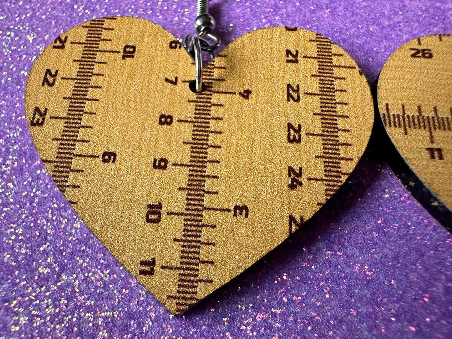 Ruler Earrings: Laser Cut Acrylic Rulers, Back to School, Teachers, Students, Inches, Math, Education, Metric, Best Gifts for Her/Him/Them