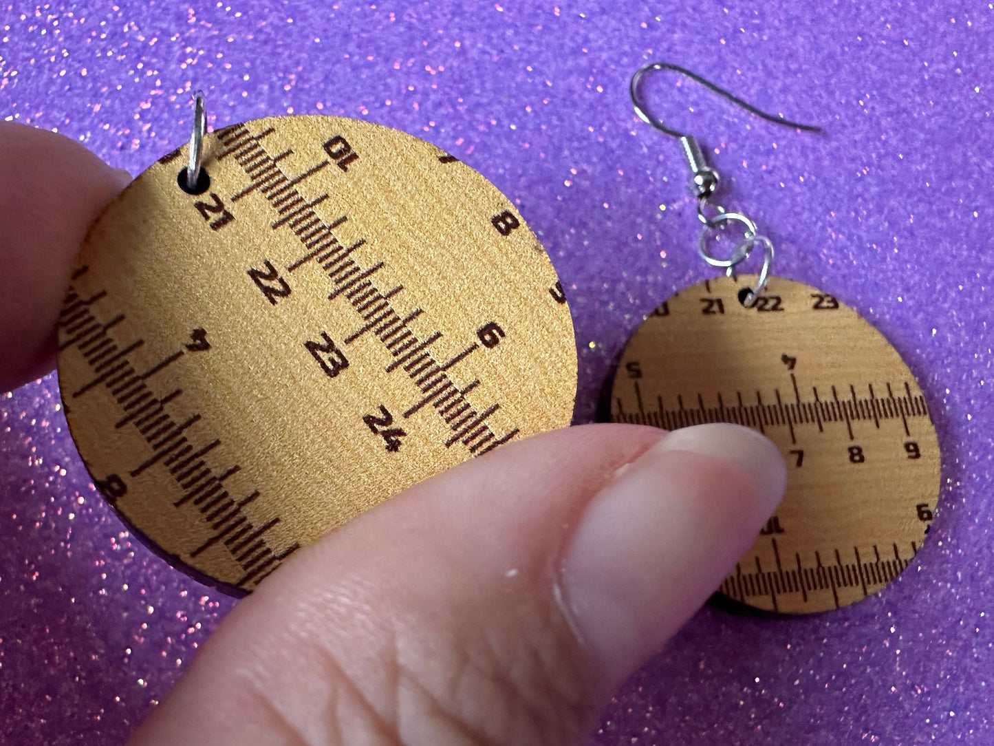 Ruler Earrings: Laser Cut Acrylic Rulers, Back to School, Teachers, Students, Inches, Math, Education, Metric, Best Gifts for Her/Him/Them