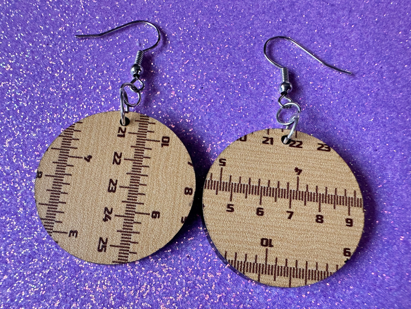 Ruler Earrings: Laser Cut Acrylic Rulers, Back to School, Teachers, Students, Inches, Math, Education, Metric, Best Gifts for Her/Him/Them