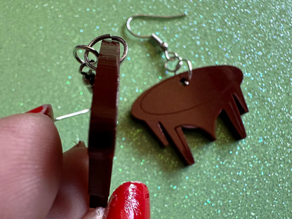 Samoan Style Tanoa Earrings: Laser Cut Acrylic Earrings, Kava, Hawaii, Polynesian Culture, Herb, Morning Brew, Gifts for Her/Him/Them