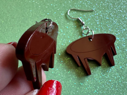 Samoan Style Tanoa Earrings: Laser Cut Acrylic Earrings, Kava, Hawaii, Polynesian Culture, Herb, Morning Brew, Gifts for Her/Him/Them