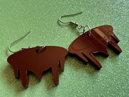 Samoan Style Tanoa Earrings: Laser Cut Acrylic Earrings, Kava, Hawaii, Polynesian Culture, Herb, Morning Brew, Gifts for Her/Him/Them