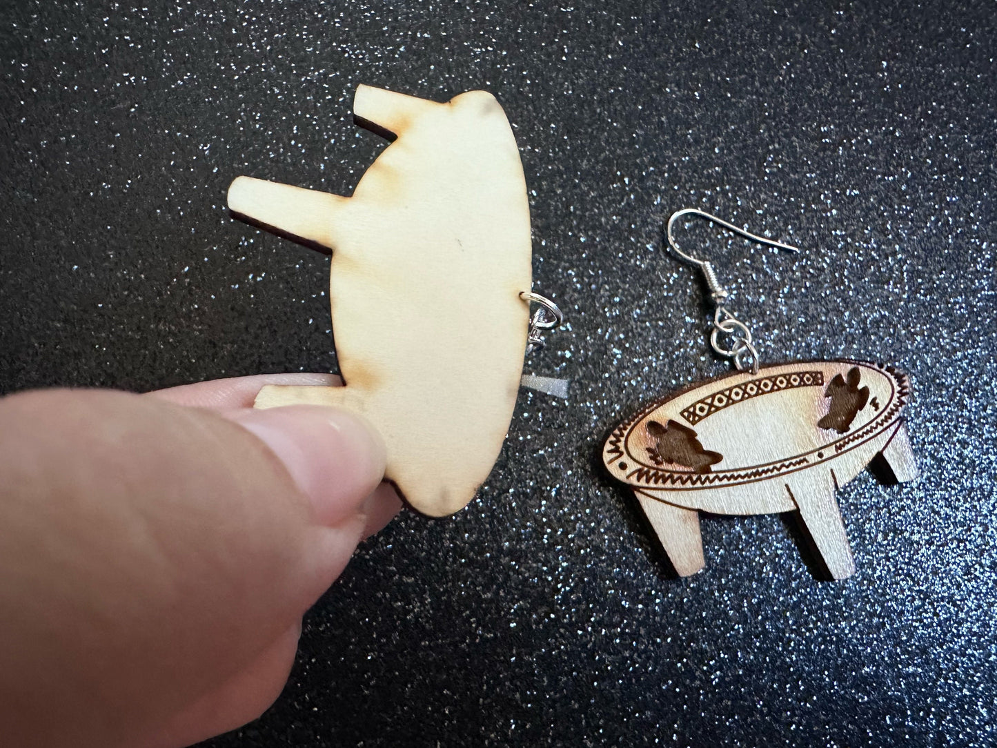 Samoan Style Tanoa Earrings: Laser Cut Wooden Earrings, Kava, Hawaii, Polynesian Culture, Herb, Morning Brew, Best Gifts for Her/Him/Them