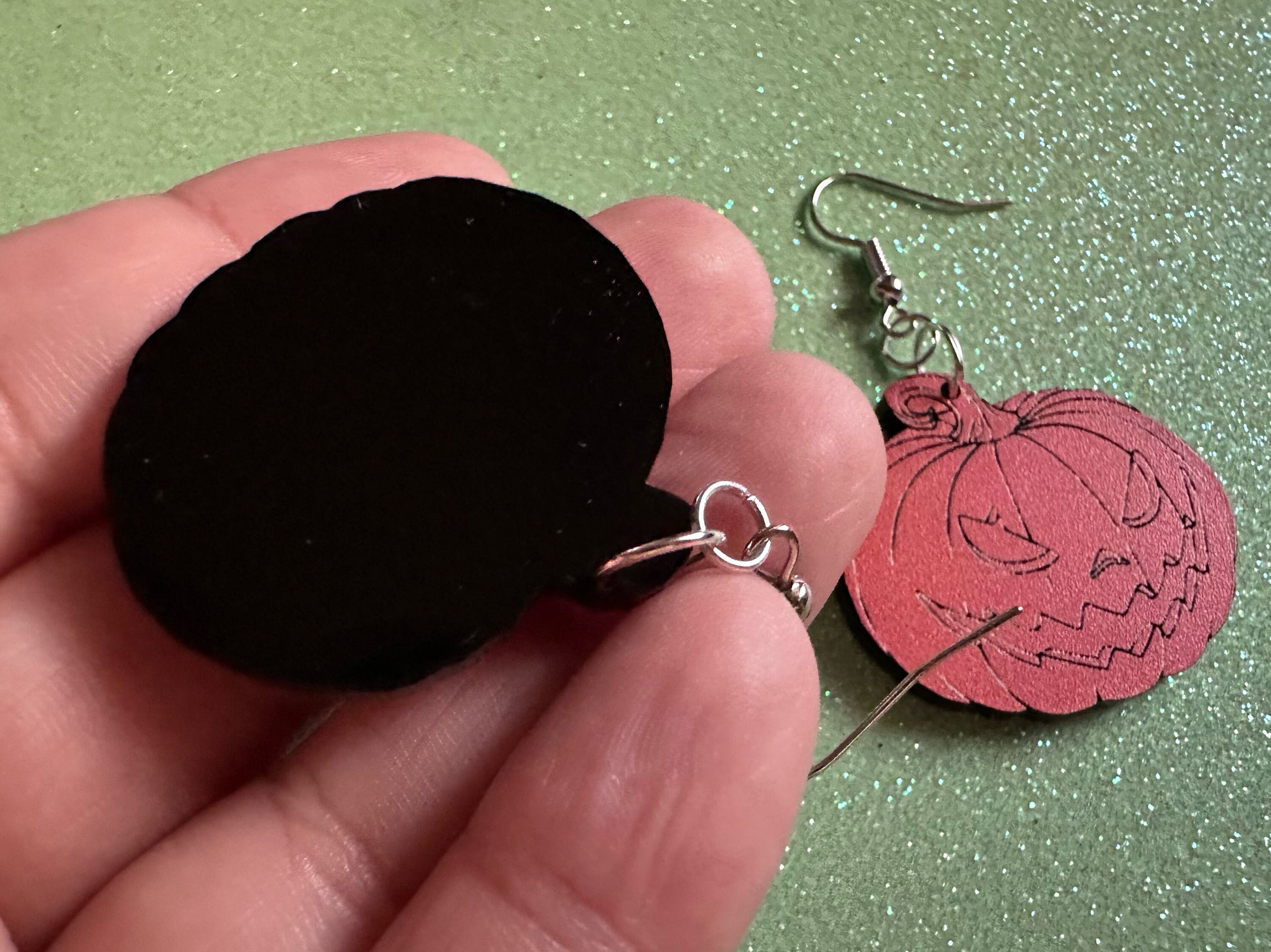 Scary Jack-O-Lantern Earrings: Laser Cut Acrylic Jack-O-Lanterns, Halloween, Pumpkins, Scary, Spooky, Horror, Best Gifts for Her/Him/Them