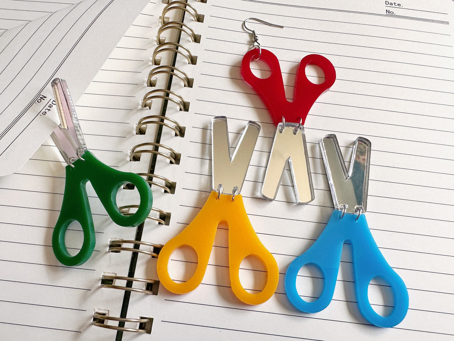 Scissor Earrings: Laser Cut Acrylic Scissors, Stationary, Teacher, Student, Craft, Art, Cut, Office, Back to School, Gifts for Her/Him/Them