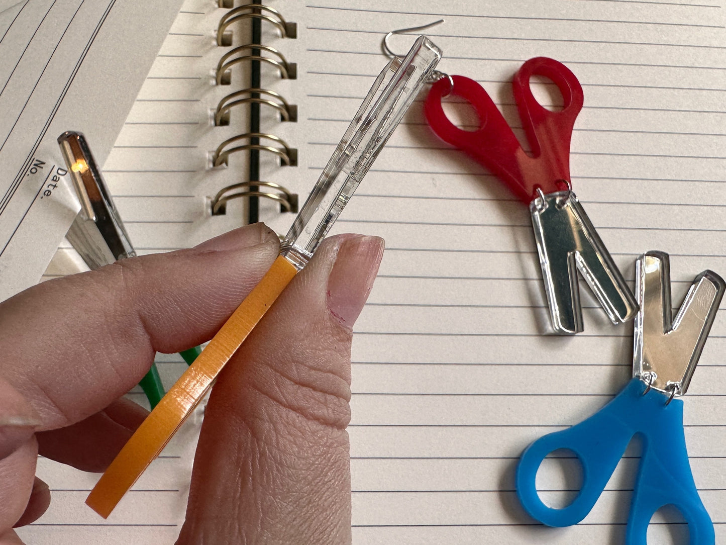 Scissor Earrings: Laser Cut Acrylic Scissors, Stationary, Teacher, Student, Craft, Art, Cut, Office, Back to School, Gifts for Her/Him/Them