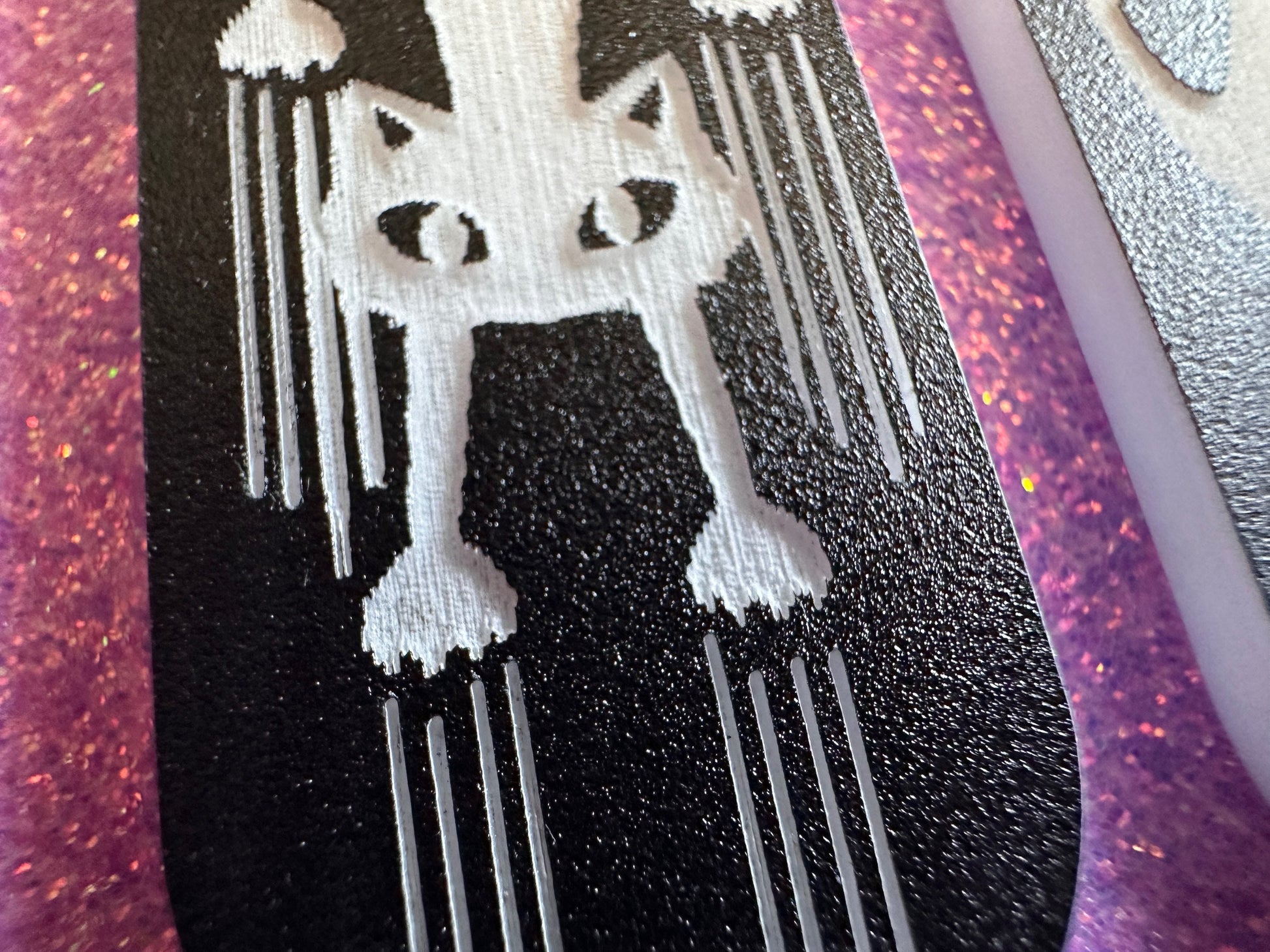 Scratching Cat Earrings: Laser Cut Acrylic Cats, Kitty, Kitten, Pussy Cat, Animal, Feline, Black Cat, White Cat, Best Gifts for Her/Him/Them