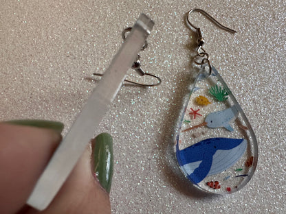 Sea Creature Earrings: Laser Cut Acrylic Octopus, Seahorse, Ocean Animals, Fish, Ray, Shark, Eel, Fish, Aquatic, Best Gifts for Her/Him/Them