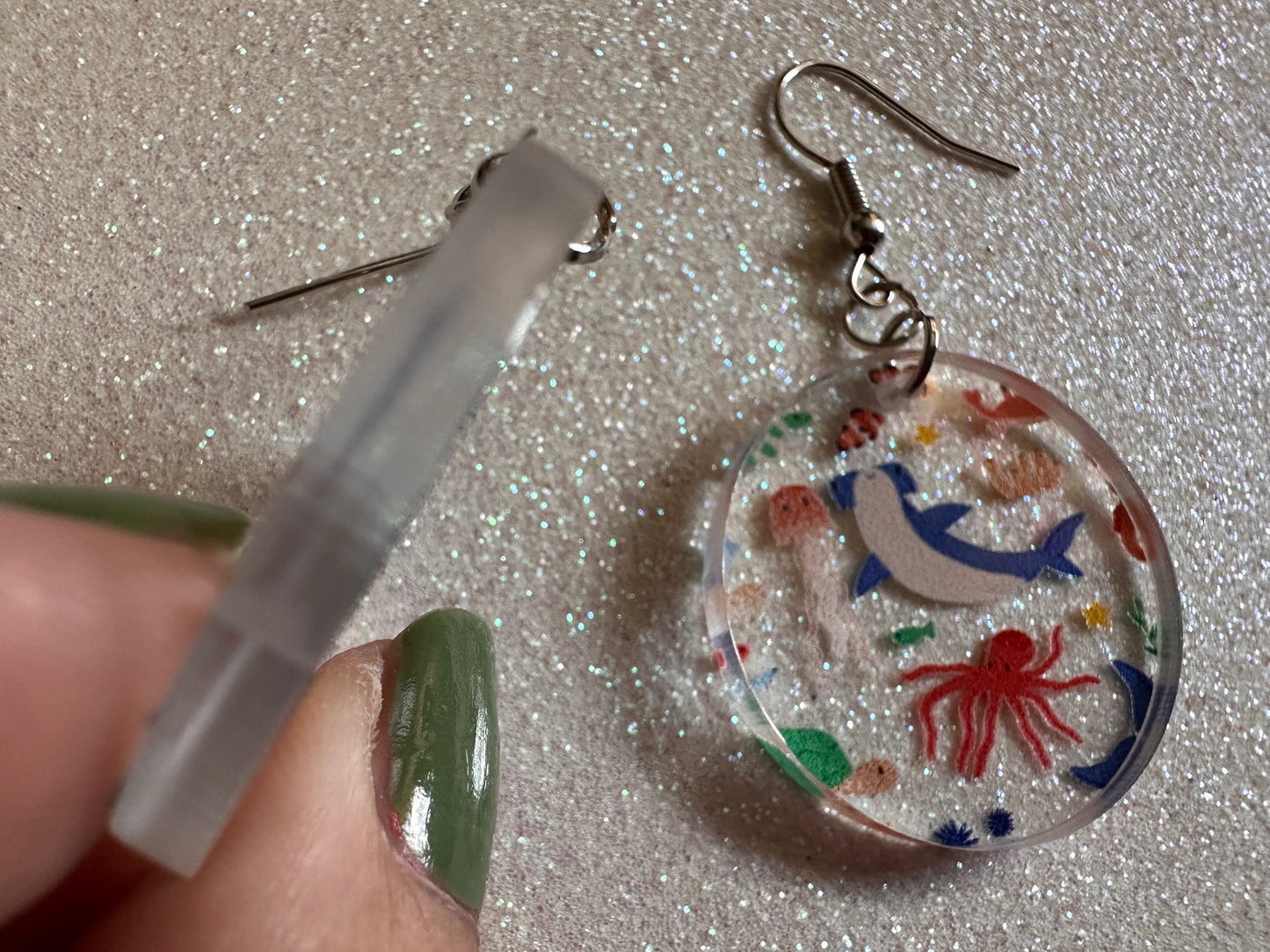 Sea Creature Earrings: Laser Cut Acrylic Octopus, Seahorse, Ocean Animals, Fish, Ray, Shark, Eel, Fish, Aquatic, Best Gifts for Her/Him/Them