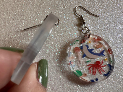 Sea Creature Earrings: Laser Cut Acrylic Octopus, Seahorse, Ocean Animals, Fish, Ray, Shark, Eel, Fish, Aquatic, Best Gifts for Her/Him/Them