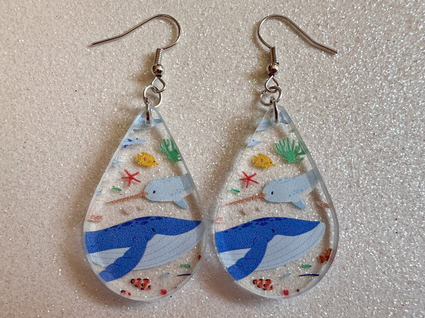 Sea Creature Earrings: Laser Cut Acrylic Octopus, Seahorse, Ocean Animals, Fish, Ray, Shark, Eel, Fish, Aquatic, Best Gifts for Her/Him/Them