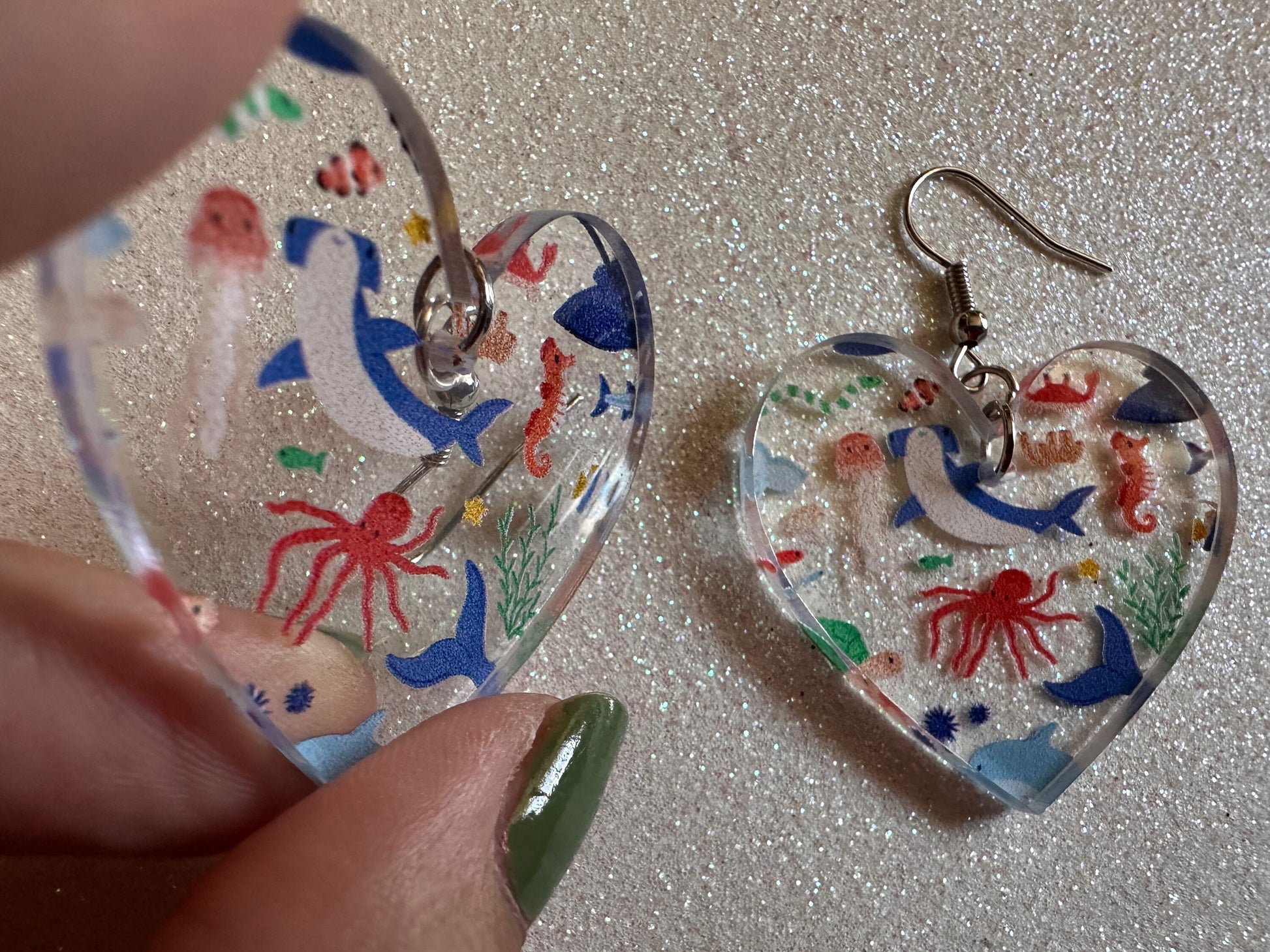 Sea Creature Earrings: Laser Cut Acrylic Octopus, Seahorse, Ocean Animals, Fish, Ray, Shark, Eel, Fish, Aquatic, Best Gifts for Her/Him/Them