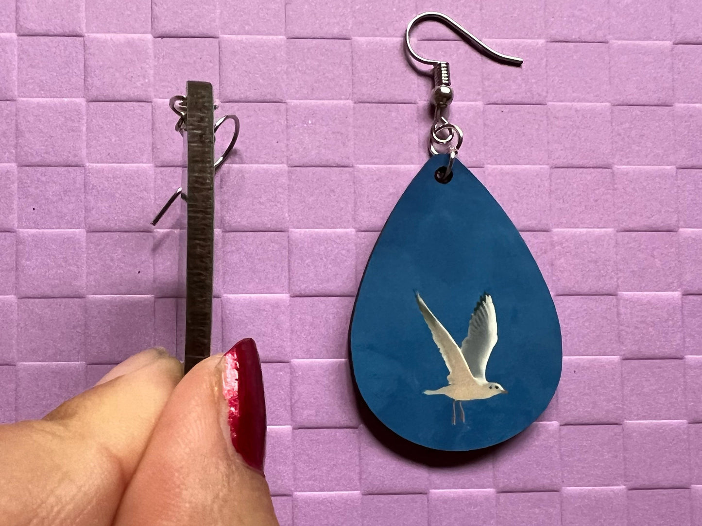Seagull Earrings: Cute Animal, Ocean, Seaside, Sublimated, Sea Gull, Bird, Best Gifts for Her/Him/Them