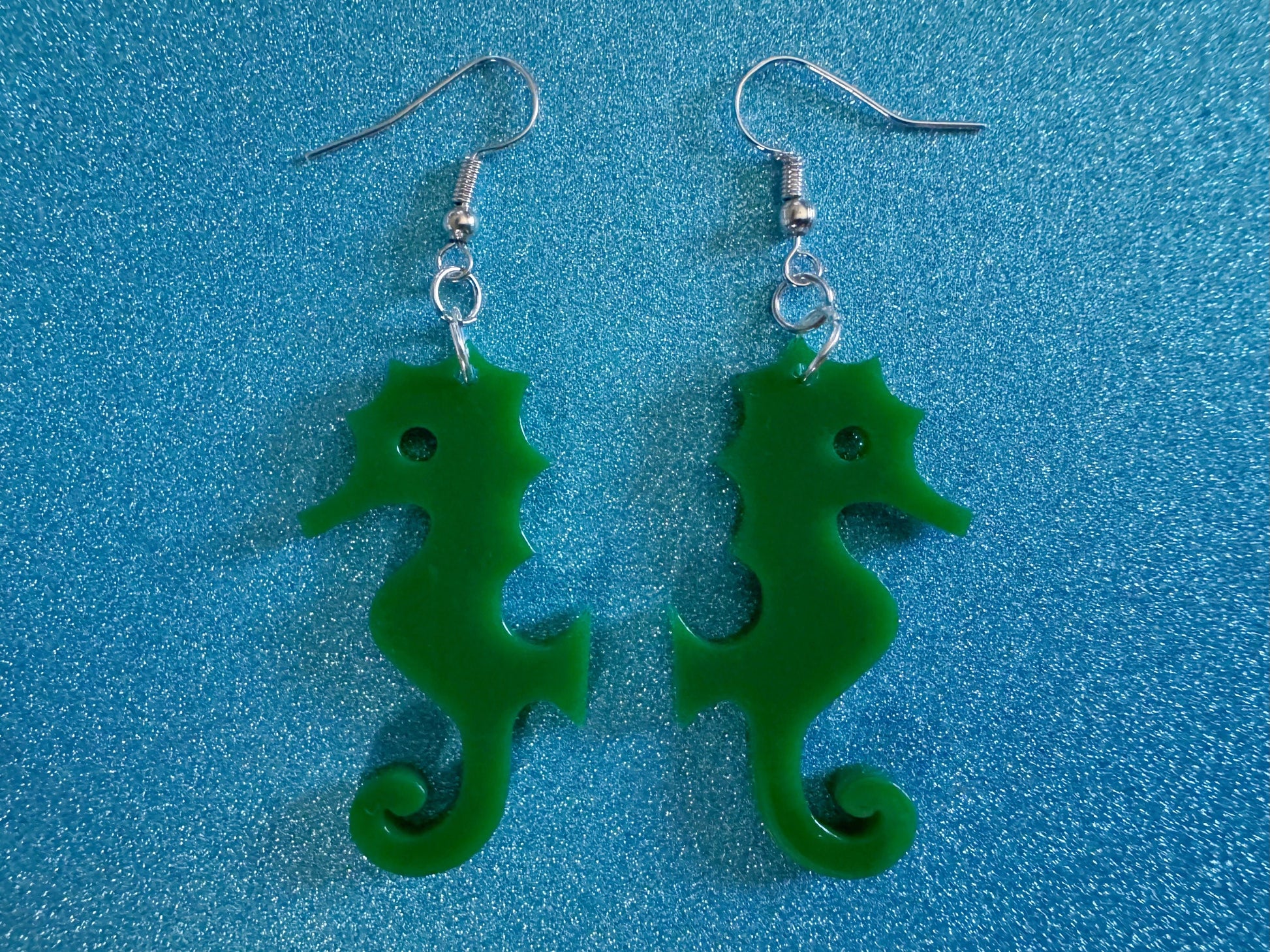 Seahorse Earrings: Laser Cut Acrylic Seahorses, Sea Creatures, Ocean Animals, Aquarium Fish, Tropical Sea Horse, Best Gifts for Her/Him/Them