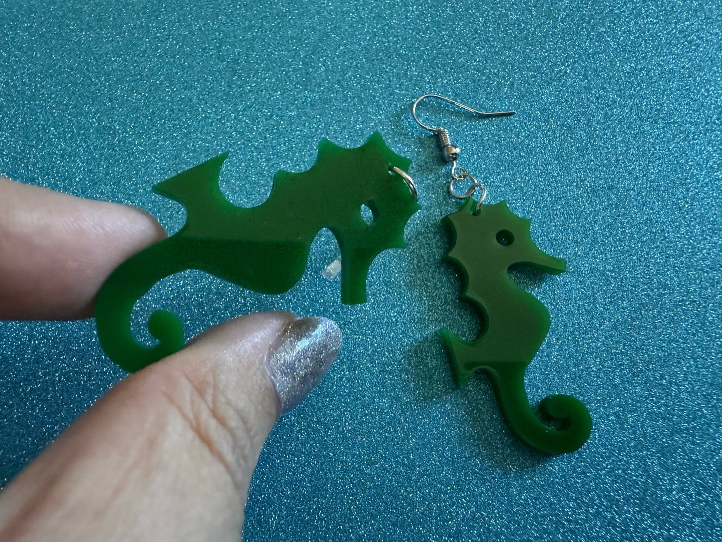 Seahorse Earrings: Laser Cut Acrylic Seahorses, Sea Creatures, Ocean Animals, Aquarium Fish, Tropical Sea Horse, Best Gifts for Her/Him/Them